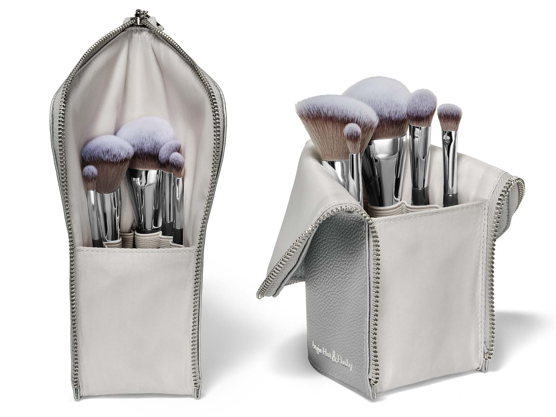 Angie Hot & Flashy Travel Brush Set with Pouch